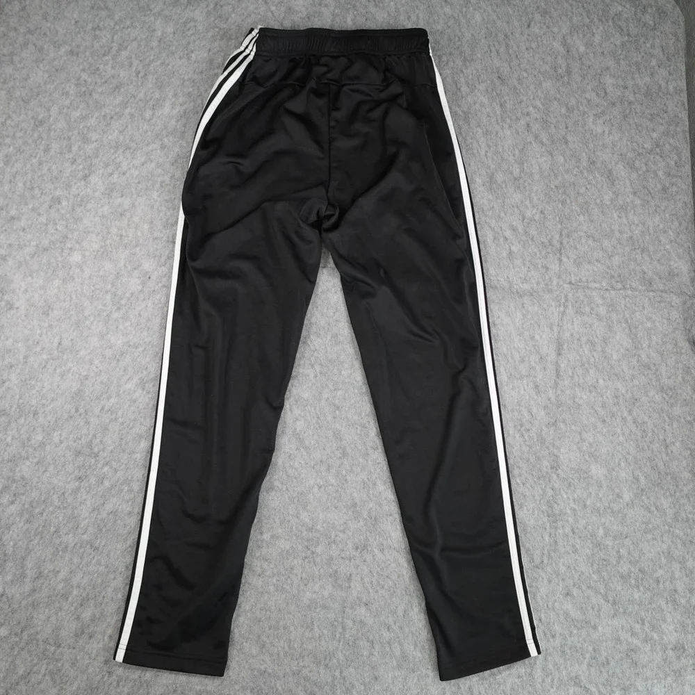 Adidas Pants Mens Medium Black White Three Stripe Essentials Tricot DQ3090